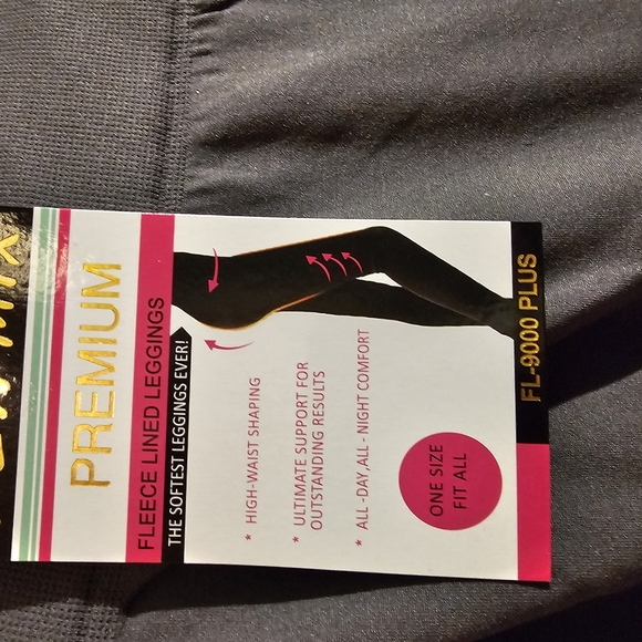 New Mix Gray Fleece Lined Leggings One Size - Picture 2 of 6